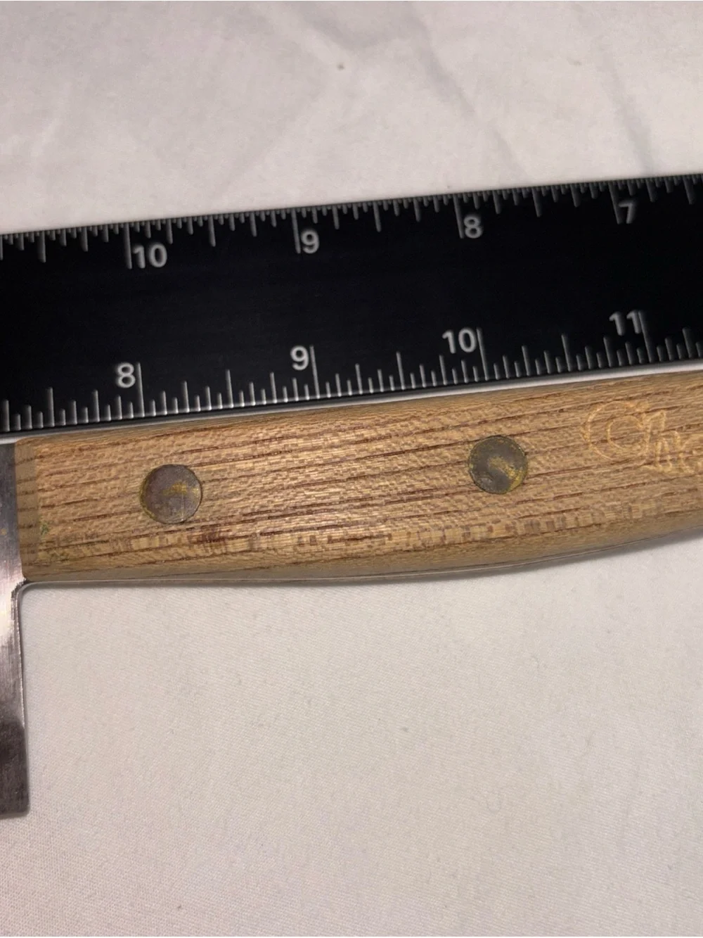 Vintage Roger’s Wood Handle Chef's Knife - Stainless Blade, Natural Wood
